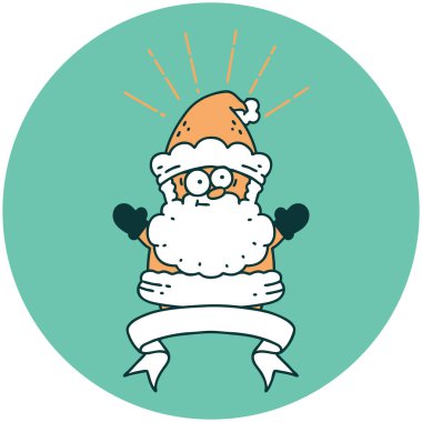 Dövme stili Noel Baba karakterinin simgesi