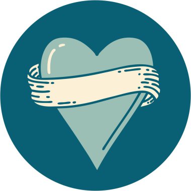 Bir kalp ve bayrağın ikonik dövme görüntüsü