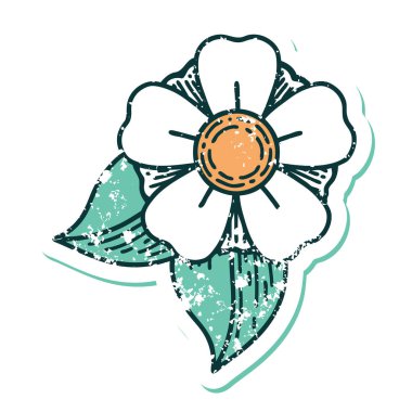 Bir çiçeğin sembolik dövmeli resmi