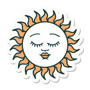 Dövme stili geleneksel güneş stili.