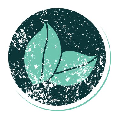 Yaprakların sembolik dövmeli görüntüsü