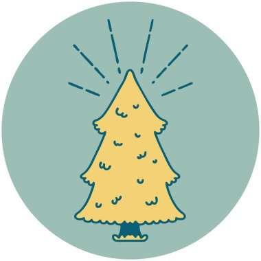 Çam ağacı dövmesi simgesi