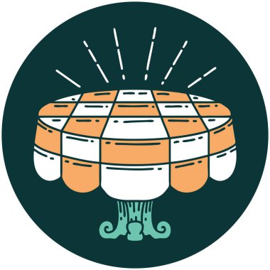 Dövme stili kafe tablosunun simgesi