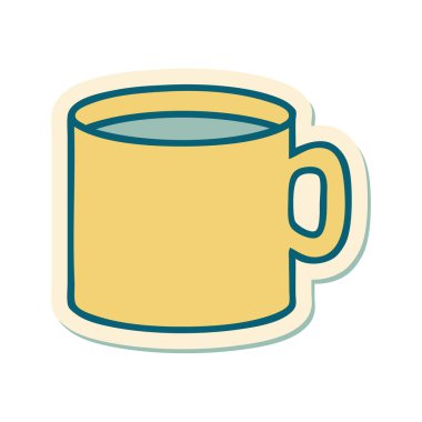 Dövme çıkartması geleneksel kahve tarzında.