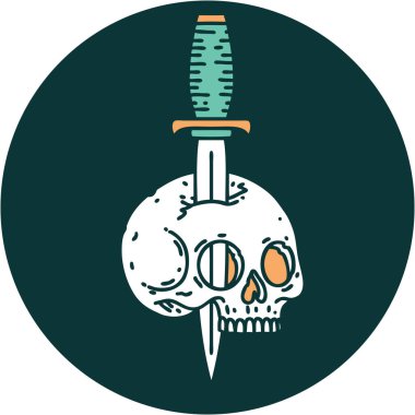 Bir kafatasının ikonik dövme şekli