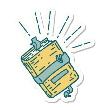 Dövme stili eski defter etiketi