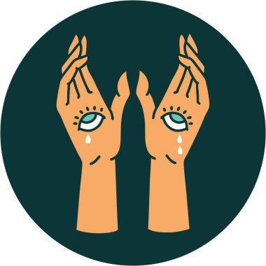 Mistik ellerin ikonik dövme görüntüsü