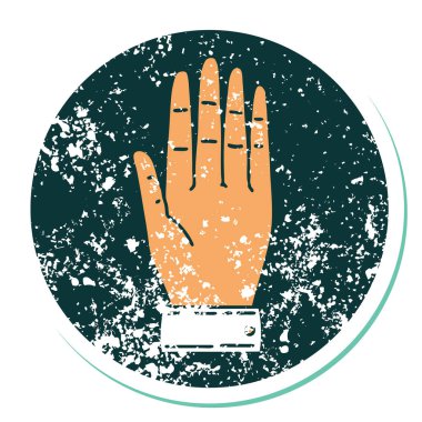 Bir elin sembolik depresif dövme görüntüsü