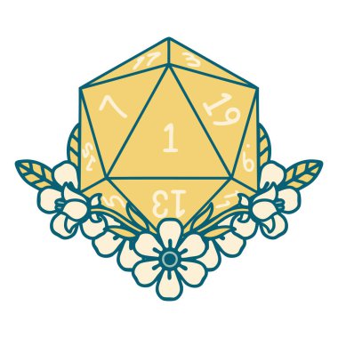 Retro Dövme Biçimi Doğal Zar Çiçek elementli