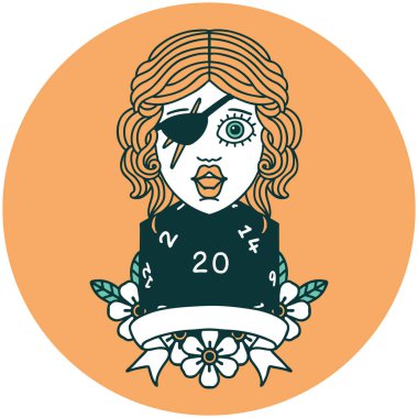 Doğal 20 zarlı dolandırıcı insan simgesi