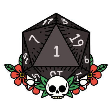 Retro Dövme Biçimi Doğal Zar Çiçek elementli