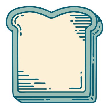 Bir dilim ekmeğin ikonik dövme görüntüsü