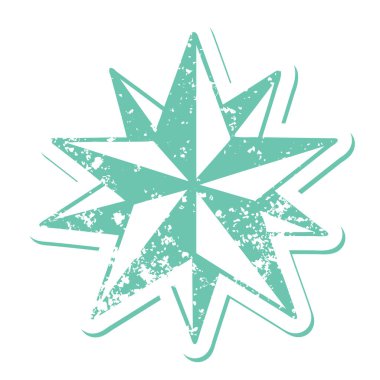 Bir yıldızın sembolik dövmeli görüntüsü