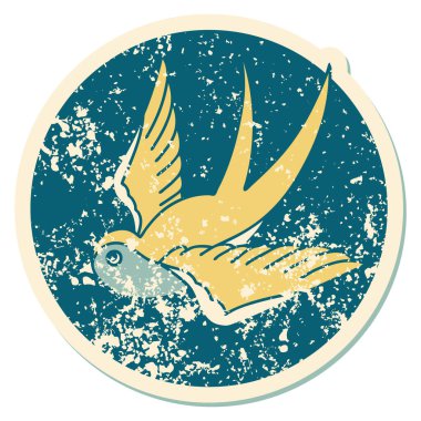 Bir kırlangıcın sembolik dövmeli görüntüsü