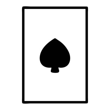 maça ası siyah çizgi stiliyle dövme