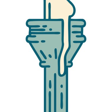 Bir şamdanın ikonik dövme görüntüsü