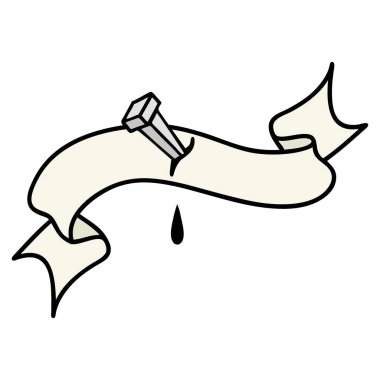 Demir çivi sancağıyla geleneksel dövme