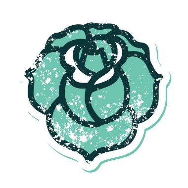 Bir çiçeğin sembolik dövmeli resmi