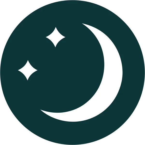 Ikon Tato Gaya Gambar Bulan Dan Bintang Bintang - Stok Vektor