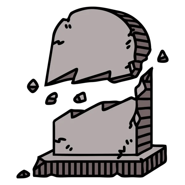 파괴된 묘석의 전통적 — 스톡 벡터