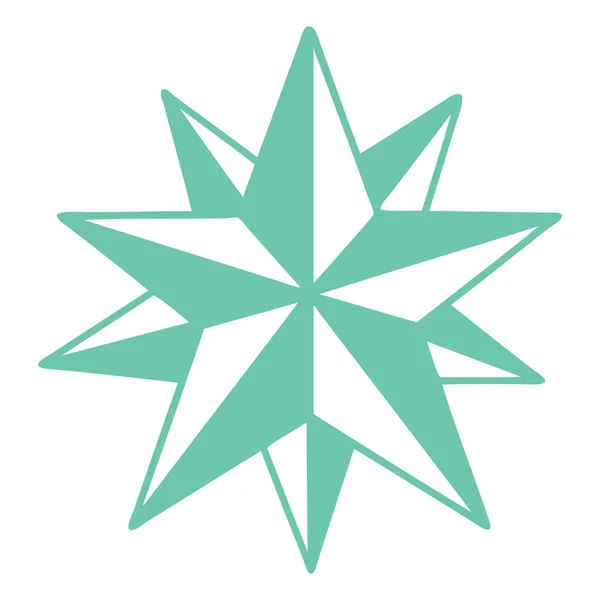 Image Emblématique Style Tatouage Une Étoile — Image vectorielle