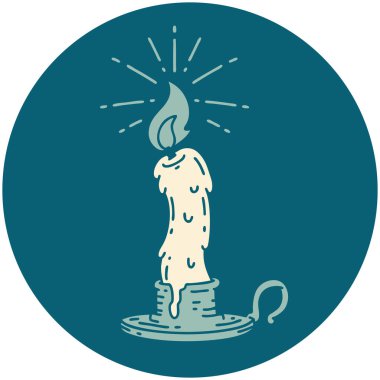 Dövme stili ürkütücü erime mumunun simgesi