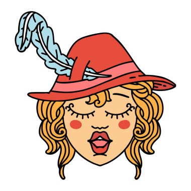 Retro Dövme Tarzı İnsan Ozan Karakteri