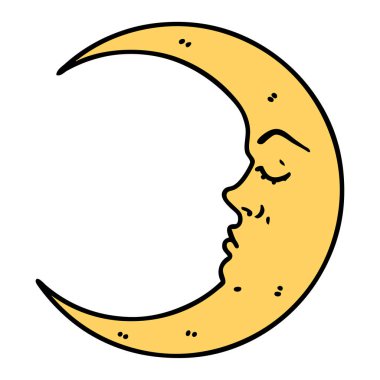 Hilal şeklinde geleneksel bir dövme.