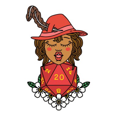 Retro Dövme Tarzı 20 zarlı insan ozanı