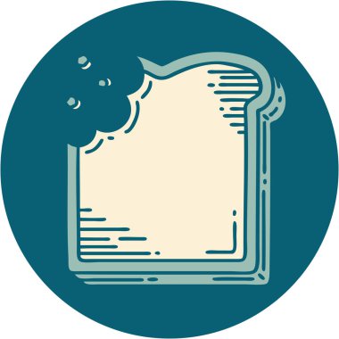 Isırılmış bir ekmek diliminin ikonik dövme görüntüsü