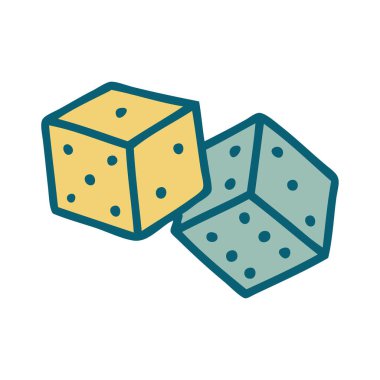 Şanslı zarların ikonik dövme biçimi