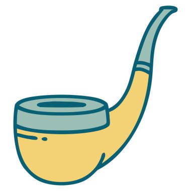 Sigara içen piponun ikonik dövme görüntüsü