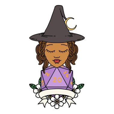 Retro Dövme Tarzı Doğal 20 zarlı İnsan Cadısı