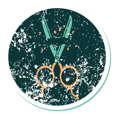 Berber makasının sembolik depresif dövmeli görüntüsü