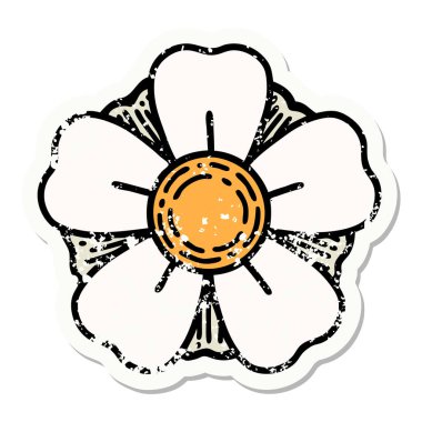 Geleneksel bir çiçek stiliyle dövmesi var.