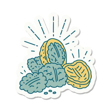 Dövme stili ceviz yapıştırması.