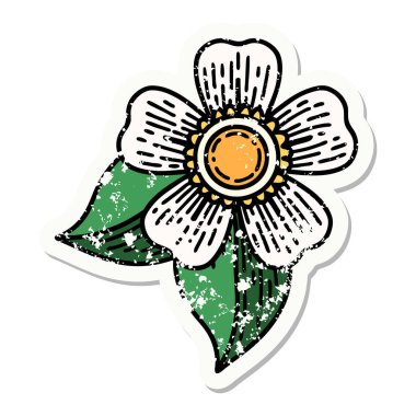 Geleneksel bir çiçek stiliyle dövmesi var.