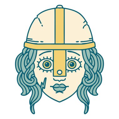 Retro Dövme Tarzı İnsan Savaşçısı