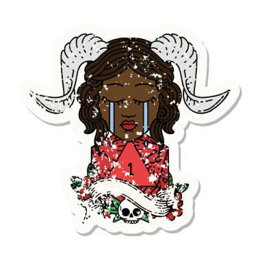 Retro Dövme Biçimi ağlama Doğal bir D20 zar atışıyla kiremit döşeme