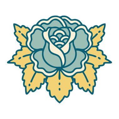 Bir gülün ikonik dövme şekli