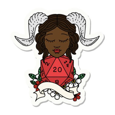 Doğal yirmilik zarla yapıştırılmış etiket.