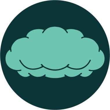 Gri bir bulutun ikonik dövme görüntüsü