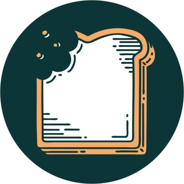 Isırılmış bir ekmek diliminin ikonik dövme görüntüsü