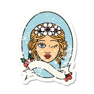 # Çiçeklerden taç takan bir bakirenin bayrağıyla #