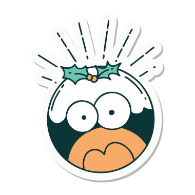 Dövme stili çıkartma yılbaşı pudingini şok etti.