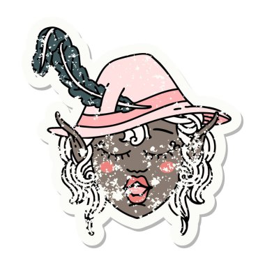 Retro Dövme Biçimi elf karakter yüzü