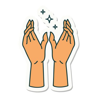 Geleneksel mistik eller stiliyle dövme çıkartması