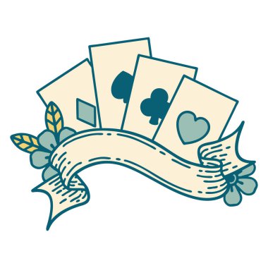 Kart ve pankartın ikonik dövme biçimi