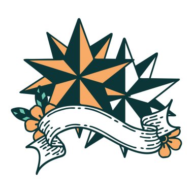 Yıldızların bayrağıyla geleneksel dövme