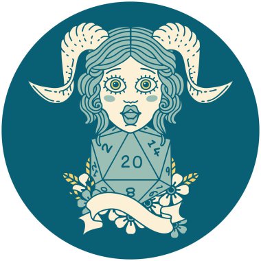 Retro Dövme Biçimi Doğal yirmilik zar atma ile düzenleme